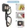 FINDAMAZE Glasses Storage 2 Pack Short Sunglasses Organizer Wall Mounted
