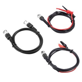 Oumefar Coaxial Cable BNC to BNC Crocodile Clip Multimeter Test Hook Set Testing Lead Kit Oscilloscope Probes BNC to Alligator Clips for Electrician Education