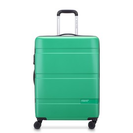 United Colors of Benetton Now Hardside Luggage with Spinner Wheels, Green, Checked-Medium 23 Inch