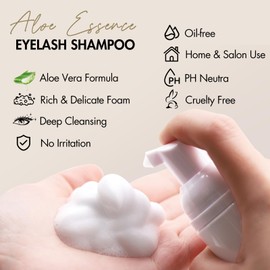 Embagol Lash Shampoo Concentrate Lash Cleaning for Eyelash Extensions Anti-allergic Hypoallergenic and Non-irritation Cleanser for Salon & Home Use(6 bags)
