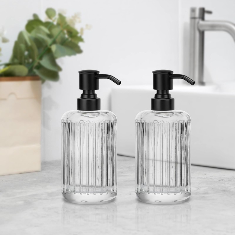 2 Pack Black 304 Stainless Steel Soap Dispenser Pump Replacement