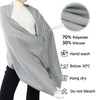 RIIQIICHY Grey Pashmina Shawls and Wraps for Women Wedding Ladies