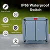 Outdoor Light Switch, USUPERINK 2 Gang 2 Way SPDT, IP66