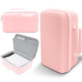 EVA Hard Storage Carrying Case Compatible with Liene M100 M200 4x6'' Photo Printer Extra Space for Charger, Photo Paper, Memory Card and Battery Pink (Case Only)