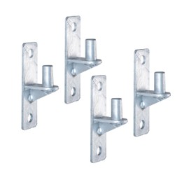 Dailydanny Wall Mount Gate Hinge Chain Link Fence Gate Hinges with 5/8 Hinge Pin (4 Pcs)