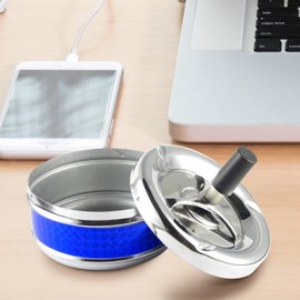 Starlet24 Rotating ashtray, wind ashtray, storm ashtray, blue, 13 cm