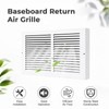 30x6 Baseboard Return Air Grille for 30"Wx6"H Duct Opening, 7/8"