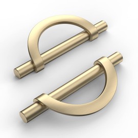 Amerdeco Pack of 6 Furniture Handles, Zinc Alloy Gold Cabinet Handles, Kitchen Handles, 96 mm Hole Spacing, Drawer Handles, Drawer Handles, Handles for Kitchen Cabinets, Wardrobe UK0044