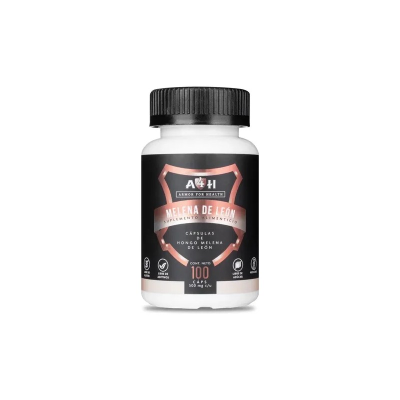 Hongo Melena de León 500mg 100 Cápsulas Lions Mane Mushroom