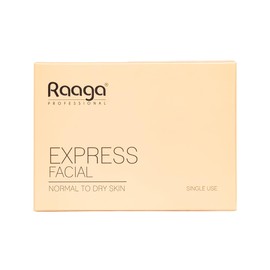 Raaga Professional Express Facial Kit, Single Use, One Time Facial Kit with 6 Sachets, Suitable for Normal to Dry Skin