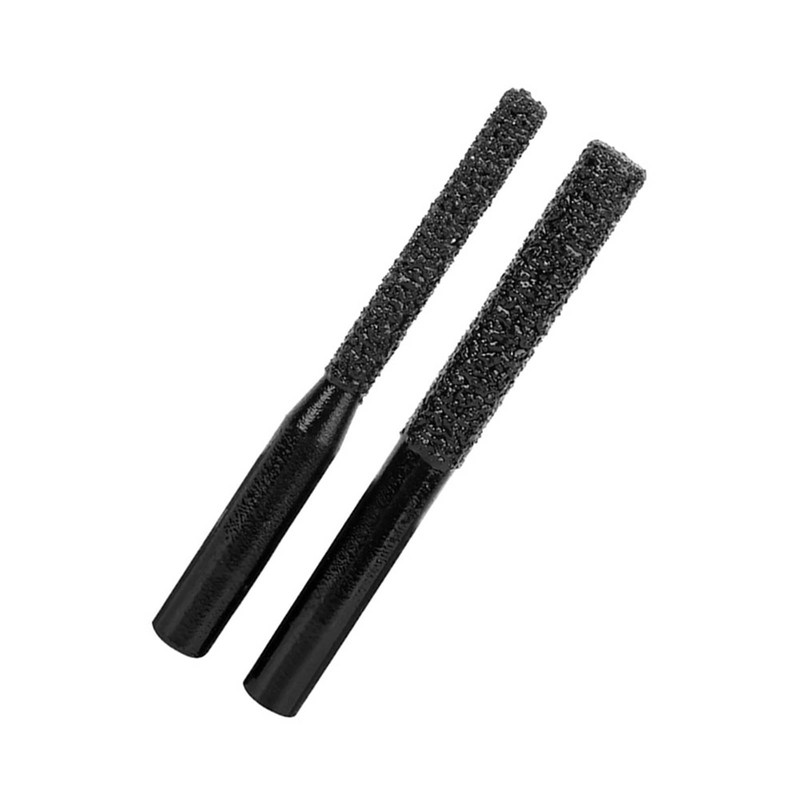 2Pcs Diamond Router Bits Black Brazed Straight Shank for Quartz