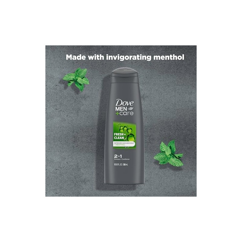 Shampoo y acondicionador Dove Men+Care 2 en 1, Fresh Clean,