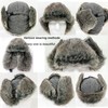 HEYANN Winter Trapper Hat with Ear Flaps Grey Trooper Ushanka