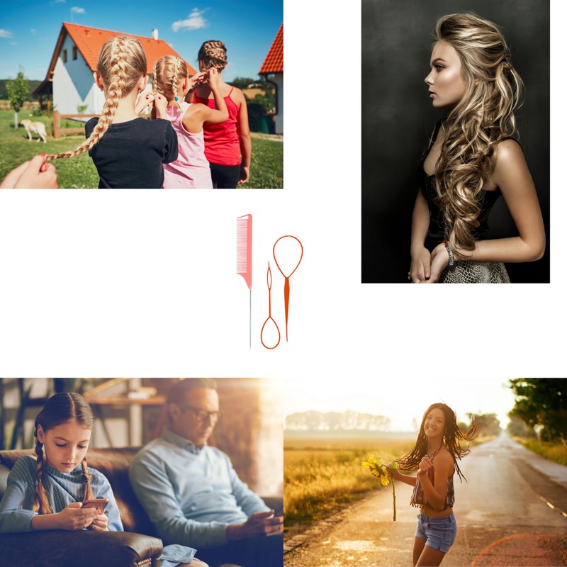 3 Piece Hair Braiding Tool Kit Professional Hair Styling Set