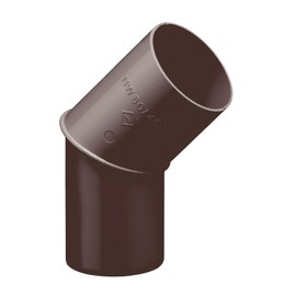 INEFA Rain Pipe Elbow 45 Degrees for Downpipe, PVC DN 100 Dark Brown Connector Gutter Accessories, Easy Plug-In Installation, Made in Germany