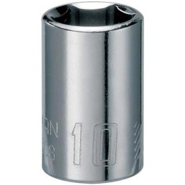 CRAFTSMAN Shallow Socket, Metric, 1/4-Inch Drive, 10mm, 6-Point (CMMT43508)