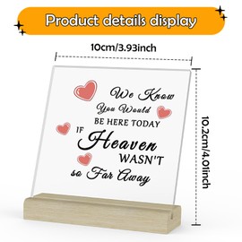 Memorial Wedding Gift Bridal Wedding Memorial Gift Acrylic Plaque with Stand Wedding Day Remembrance Gifts Bridal Shower Gifts for Bride Friend Sister Bachelor Party Gifts Bride to Be Gifts