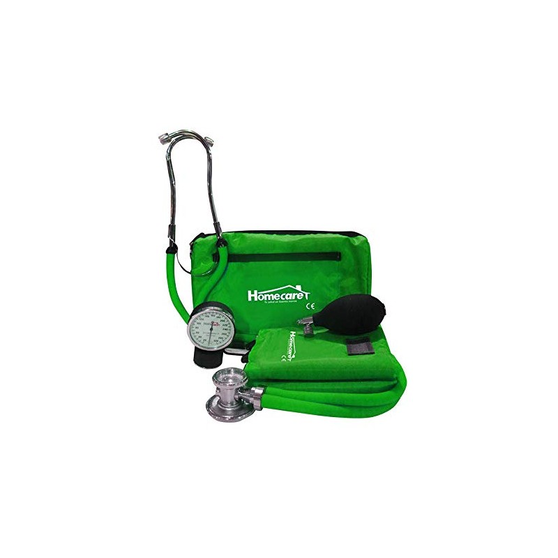 Kit Baumanómetro y Estetoscopio Rappaport Verde Home Care 2400-VER