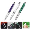 Operitacx LED Ballpoint Pen with Stylus Tip 3Pcs Retractable Lighted