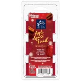 Glade Wax Melts Air Freshener and Odor Eliminator, Scented Essential Oils for Home and Bathroom, Apple Spice Swirl, 6 Count