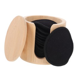 WOONEKY Makeup Remover Pads Reusable Cleansing Face Wipes 16pc Washable Face Cleaning Pads Natural Bamboo Fiber Cleansing Tools