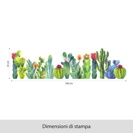 Kina UVCD0056 Wall Stickers Succulent Flowers Cactus Wall Decoration Living Room Kitchen Bedroom Entrance