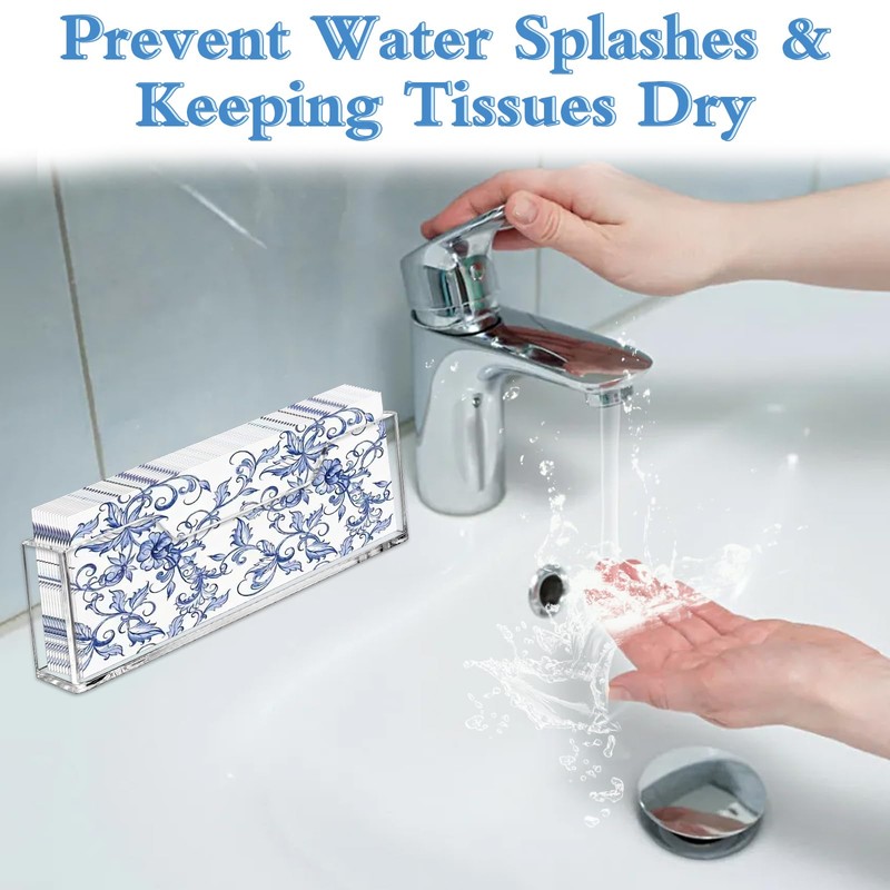 Acrylic Napkin Holder, Vertical Waterproof Splashing Guest Towel Holder for