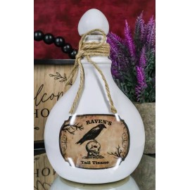 Ceramic Raven Crow Tail Tisane Mad Doctor Witchcraft Poison Prop Potion Bottle