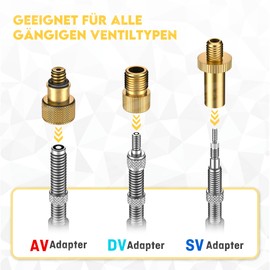 UETSNOR Bicycle Valve Adapter Set, All Valve Adapters Bicycle with Sorting Box, French Valve Adapter, Car Valve Adapter, Compressor Valve Adapter, Air Pump Adapter, Ball Needle Valve Adapter