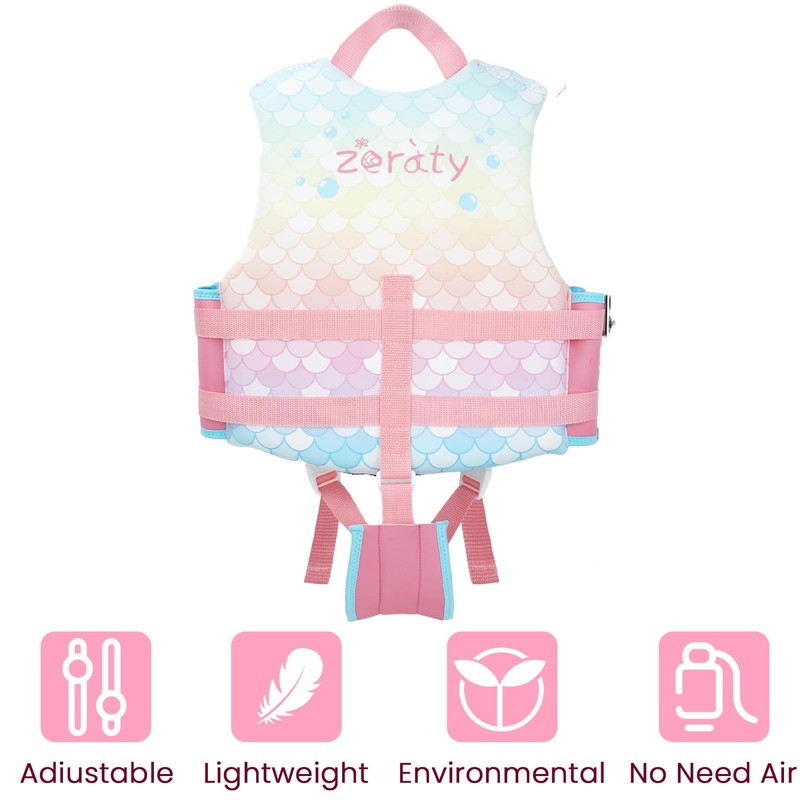 Zeraty Children's Life Jacket Swimming Jacket for Toddlers with Adjustable