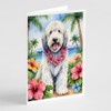 Caroline's Treasures Komondor Luau Greeting Cards Pack of 8 Blank