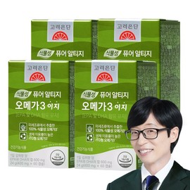 Korea Eundan Vegetable Pure Altige Omega 3 Easy, 60 tablets, 4 pcs / 고려은단 식물성 퓨어 알티지 오메가3 이지, 60정, 4개
