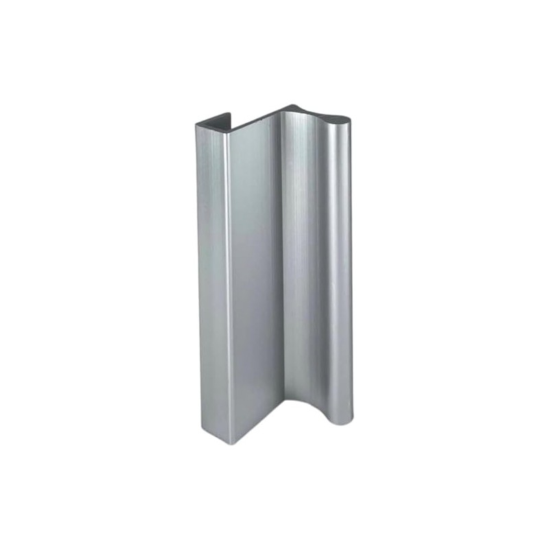 6" Satin Anodized Aluminum Pull with 7/16" Lip for Sliding