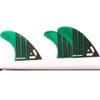 DORSAL Surfboard Fins Thruster 3 Set Future Compatible Medium Green