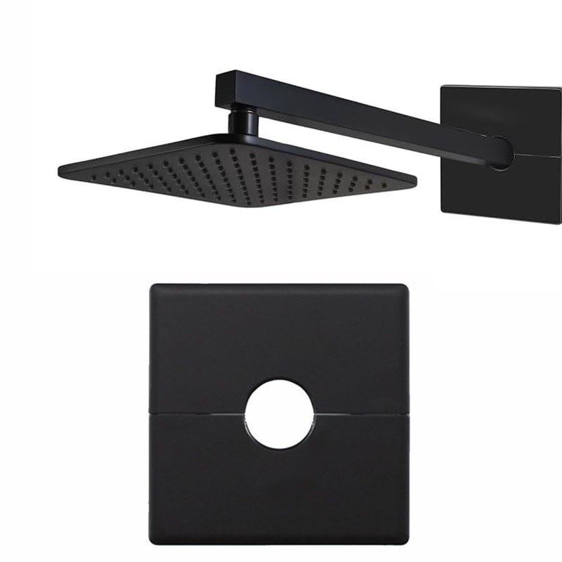 2 Pcs Plumbing Cover Plates, Square Shower Arm Flange Escutcheon