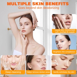 Persimmon Soap, Moisturizing, Gentle for Face & Body, Persimmon Soap Bar for Body Odor Control, Refreshing Scent, Suitable for All Skin Types, Daily Use (1, 100G)