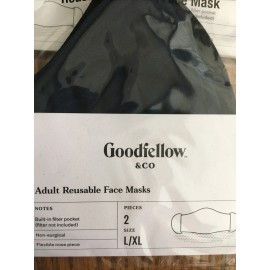 GoodFellow 3 Pack GoodFellow Large X-large 2 Pack Fabric Face Covers Navy Blue & Black