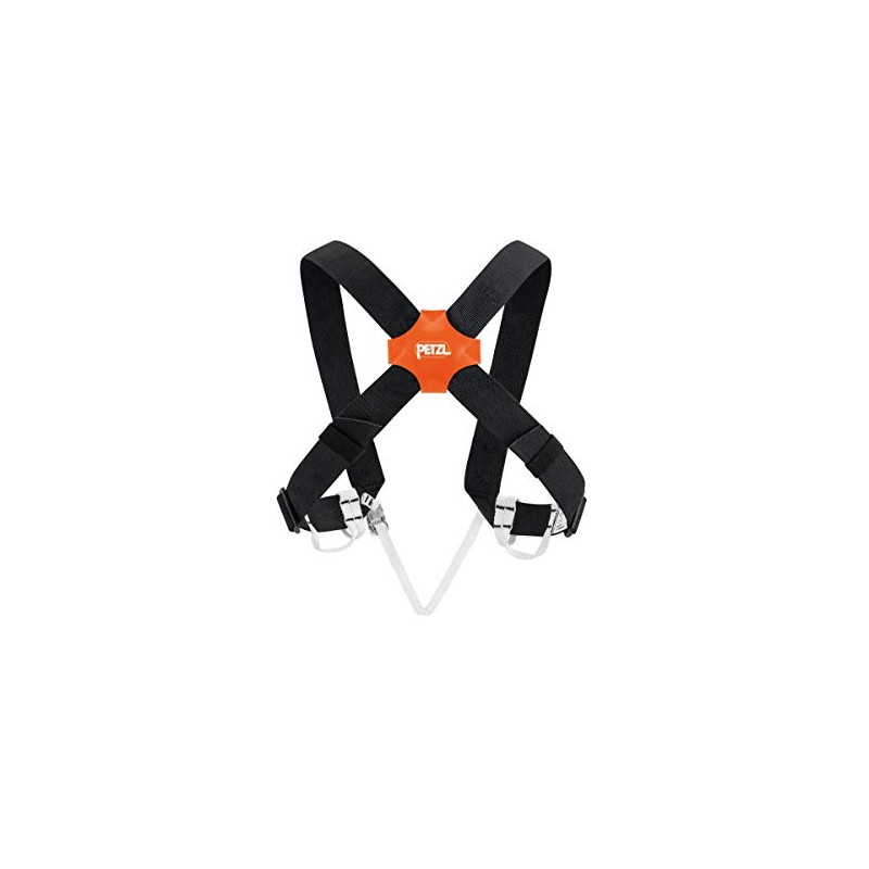PETZL, Explo, Positioning Braces For Croll, Black/Orange, One Size, Unisex-Adult