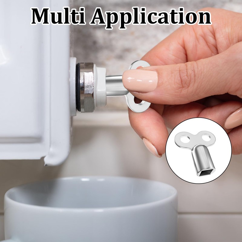 LILELIG Set of 6 Radiator Bleeding Keys, Aluminium Heating Keys,
