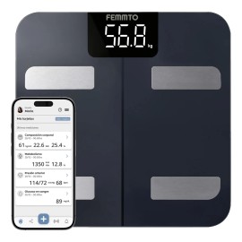 Bascula Digital Bioimpedancia Bluetooth Femmto 180 Kg Grasa Corporal Masa Muscular Baño