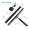 Quntis 10-Inch Matte Black Shower Squeegee for Glass Doors –