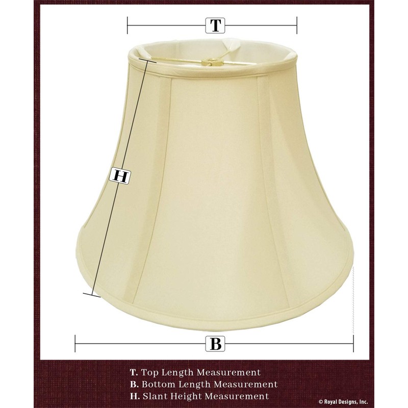 Royal Designs, Inc. Rectangle Cut Corner Hardback Lamp Shade, HB-810-12BLK/GL,