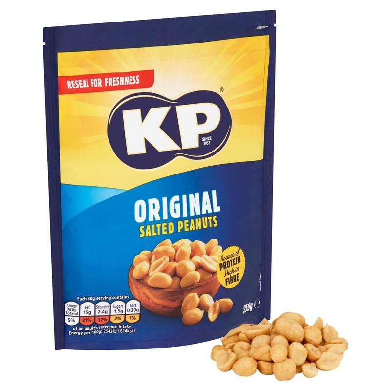 KP Original Salted Peanuts 250g with Grocery List Card