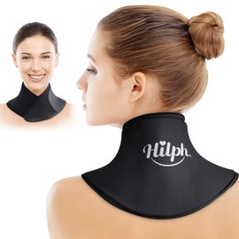 Hilph Neck Ice Pack for Injuries, Reusable Neck Ice Pack Wrap Cervical Ice Pack Cold Compress Therapy for Sports Injuries, Swelling, Office Neck Pressure, Cervical Surgery-Black