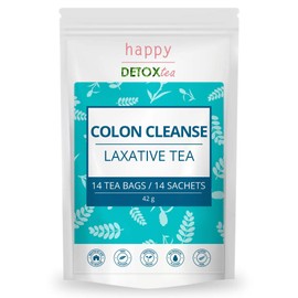 Happy Detox Tea - Colon Cleanse - Detoxification - Lose Weight - 4 Weeks - 14 Tea Bags