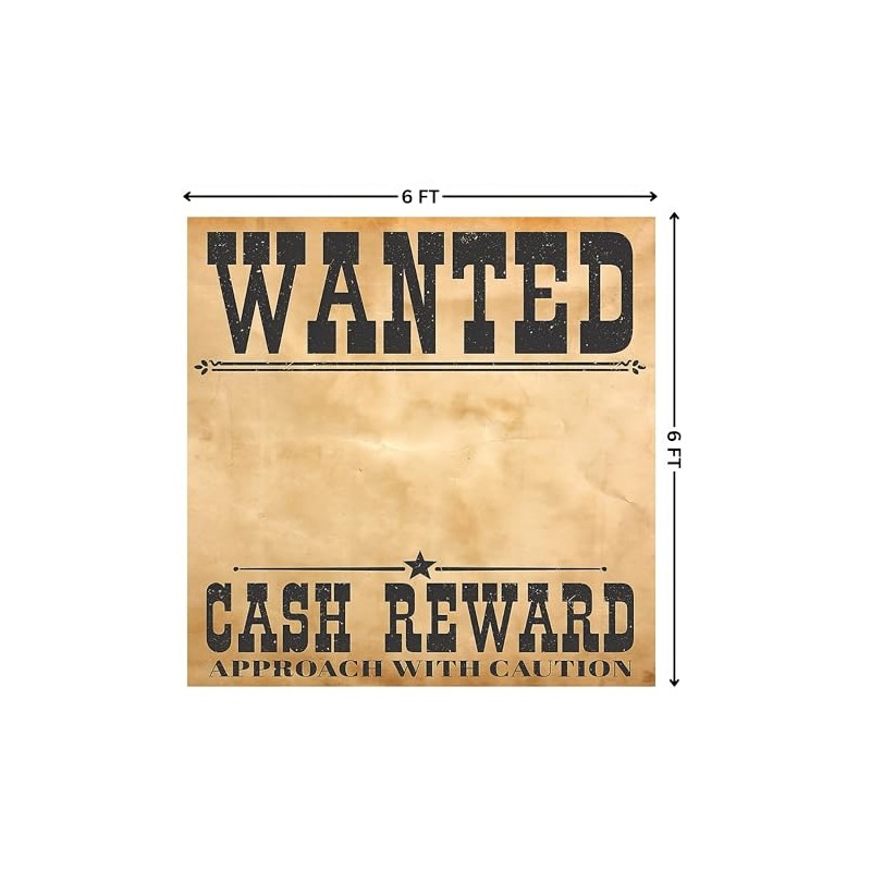 Fun Express Wanted Backdrop Banner - Party Decor - 2