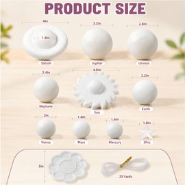 Hanging Solar System Project Kit, DIY Solar System Model Kit with Foam Planets, Foam Stars, Space Science Craft Kit for School Projects & STEM Learning