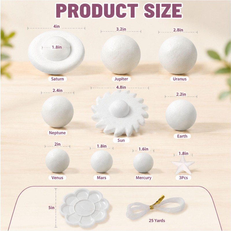 Hanging Solar System Project Kit, DIY Solar System Model Kit