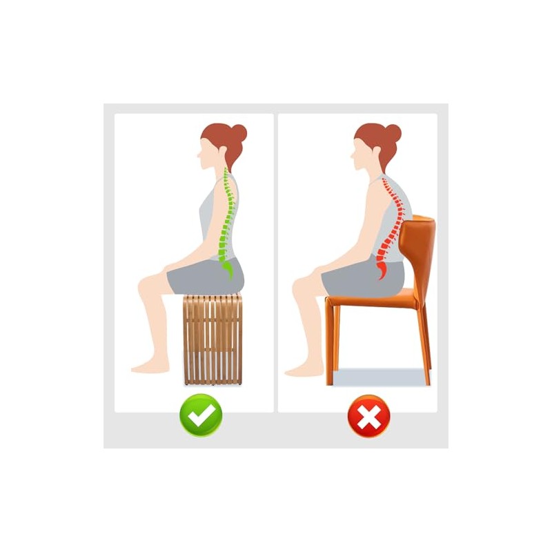 Bamboo Shower Bench, Non-Slip Shower Stool & 450 lbs, Waterproof