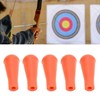 HERCHR 5Pcs Archery Rubber Arrow Tips, 6mm Rubber Arrowheads Archery